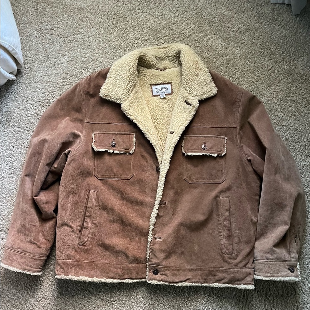 Vintage Wilsons Leather M. Julian Leather Suede with Sherpa Lining Jacket